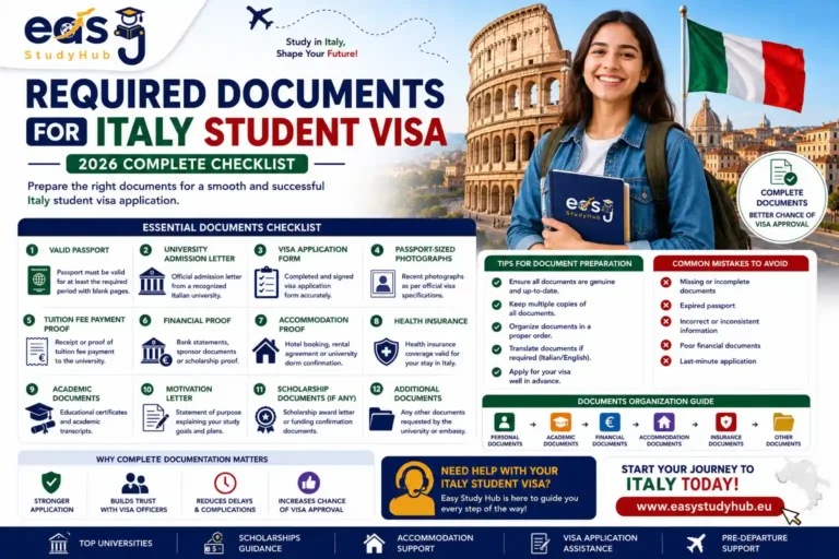 Required Documents for Italy Student Visa in 2026 Complete Guide