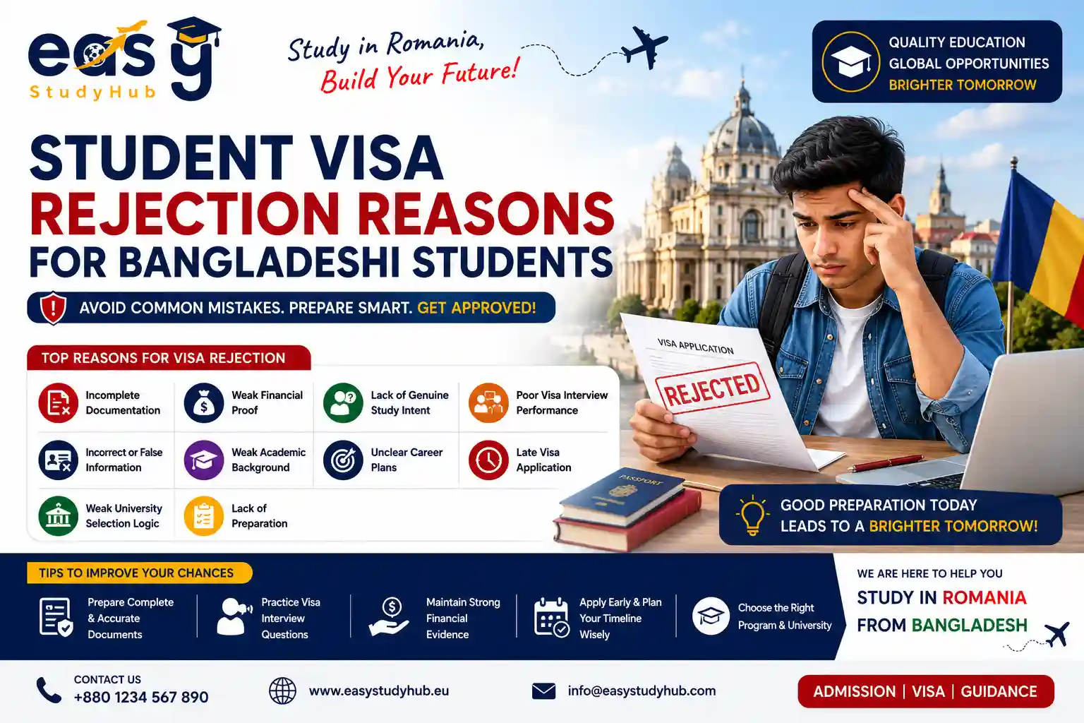 Student Visa Rejection Reasons for Bangladeshi Students In 2026 Full Guide