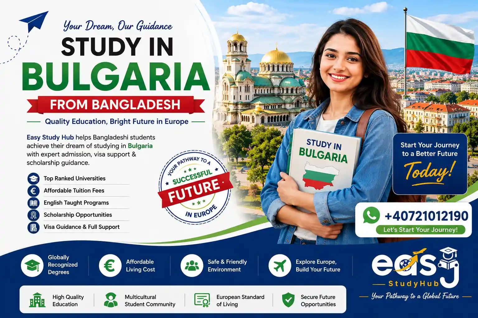 Bangladeshi student studying in Bulgaria with Learning In Eu consultancy support