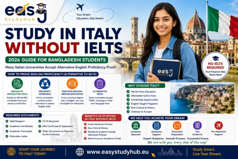 Study in Italy Without IELTS for Bangladeshi Students In 2026 Complete Guide